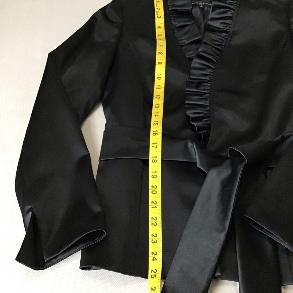 Chic Black Ruffled Blazer - Picture 9 of 11